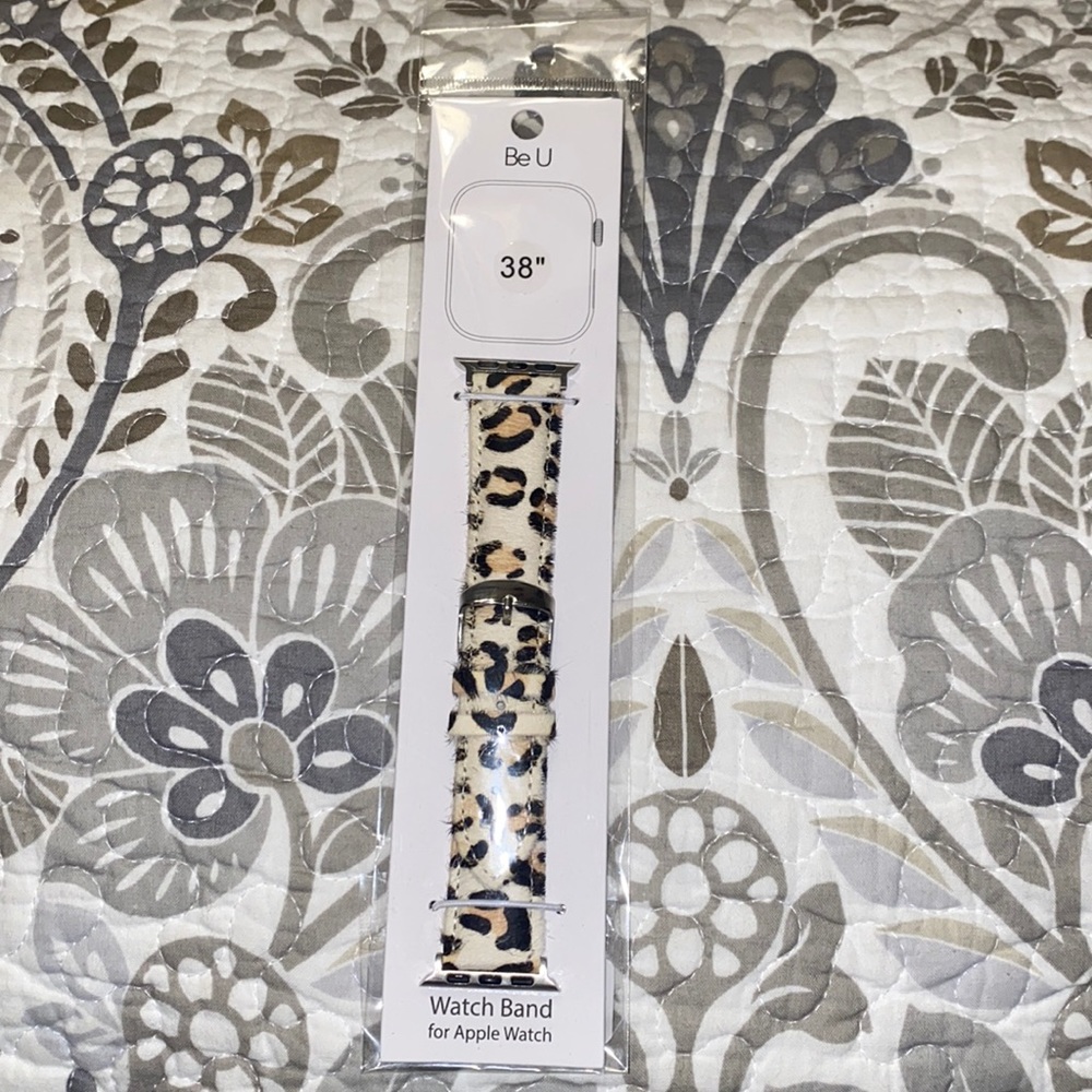 NWT Be U 38” Leopard Print Watch Band for Apple Watch